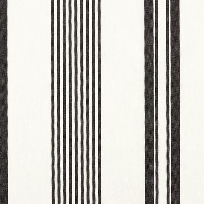 Telas para exteriores Lona Mezclas de rayas finas – negro/blanco,  image number 1