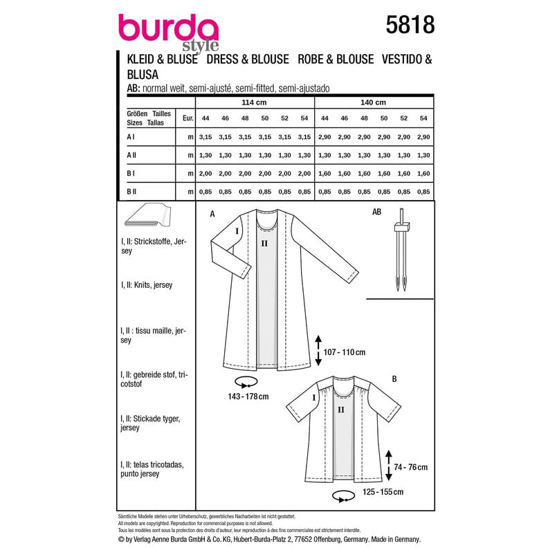Plus-Size Vestido / Blusa 5818 | Burda | 44-54,  image number 9