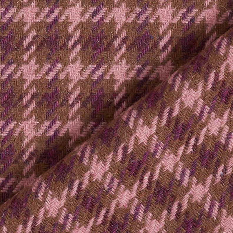 Mezcla de lana a cuadros – marrón/rosa viejo oscuro,  image number 5