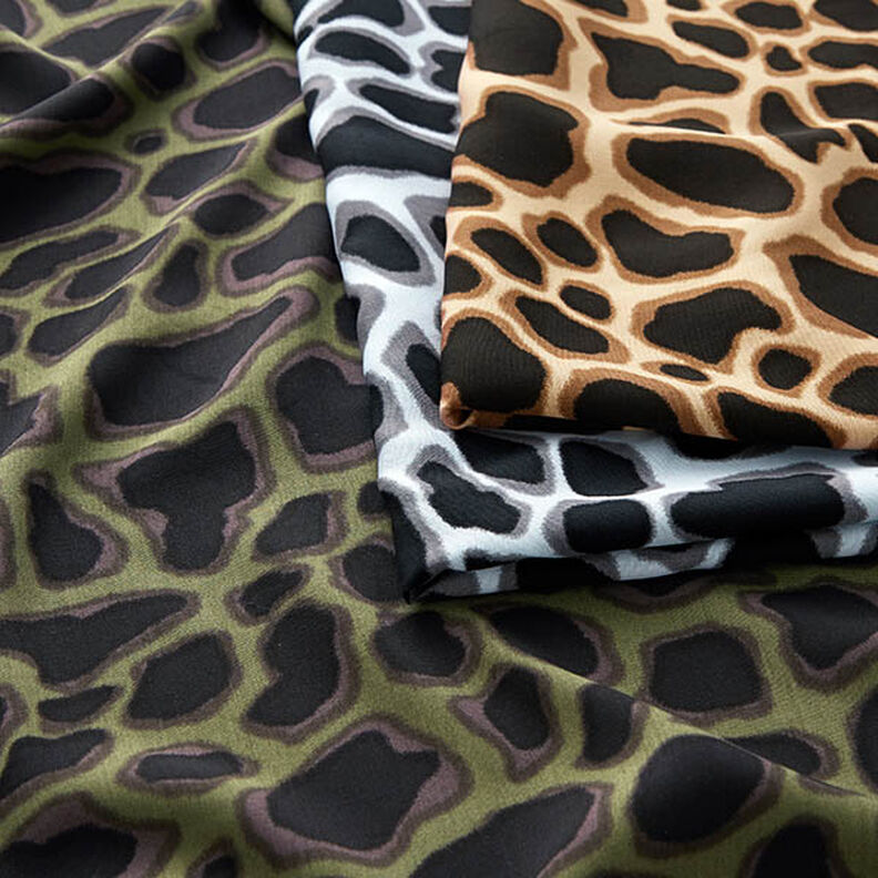 Tela de viscosa leopardo – azul claro/negro,  image number 5
