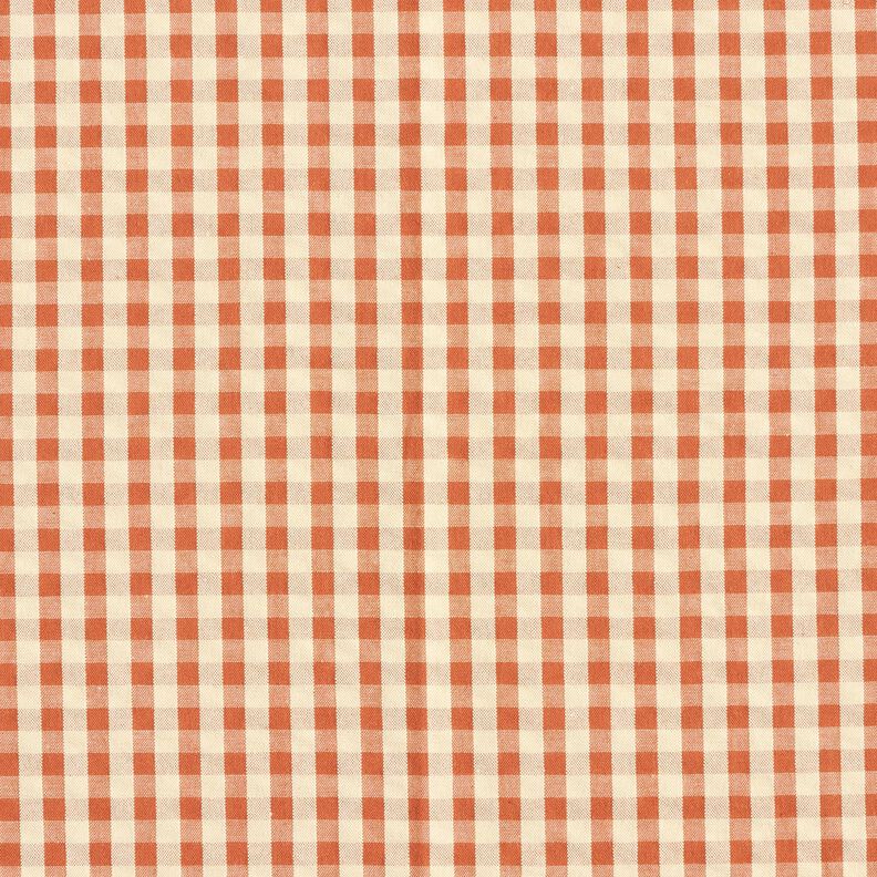 Tela Seersucker Algodón Cuadros tejidos – terracotta/beige claro,  image number 1