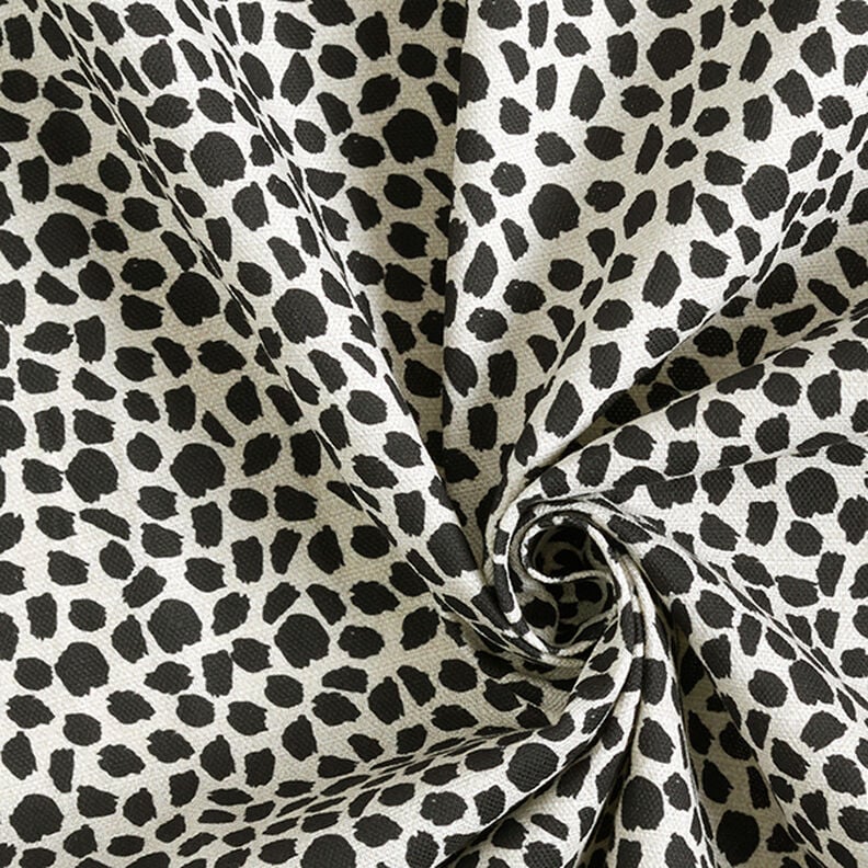Tela decorativa Panama media Estampado de leopardo – negro/naturaleza,  image number 3