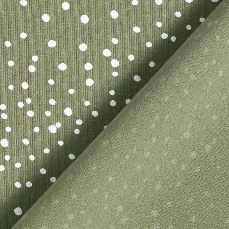 Tela de jersey de algodón Puntos irregulares – caqui,  image number 4