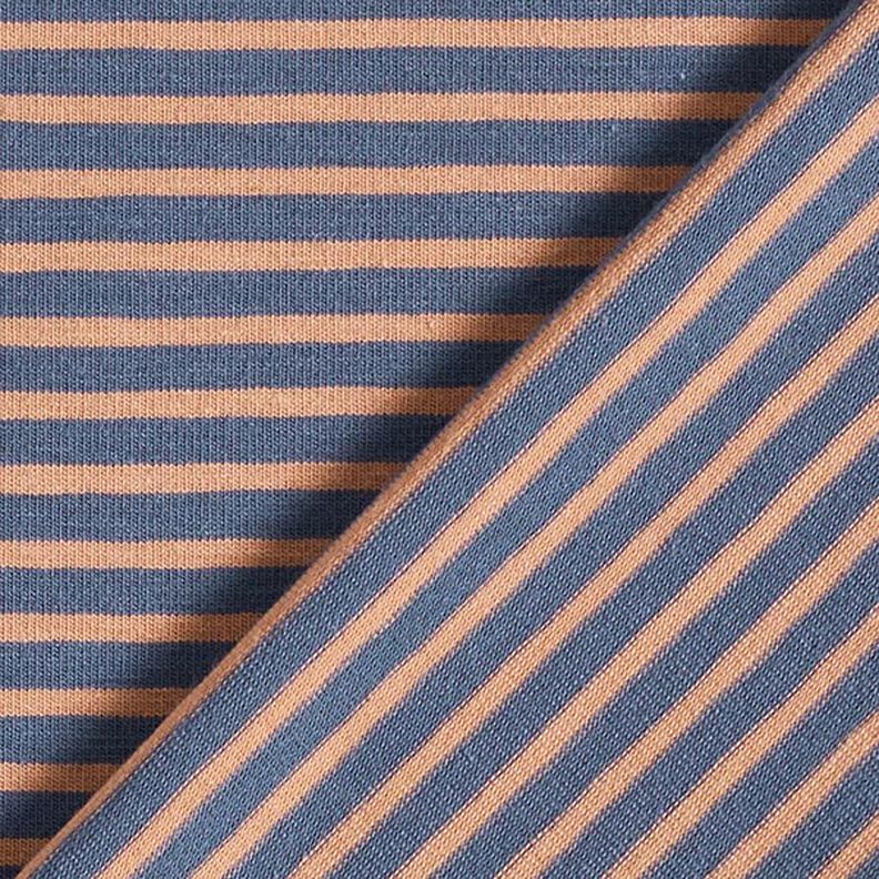 Punto de algodón con rayas estrechas – cobre/azul vaquero,  image number 4