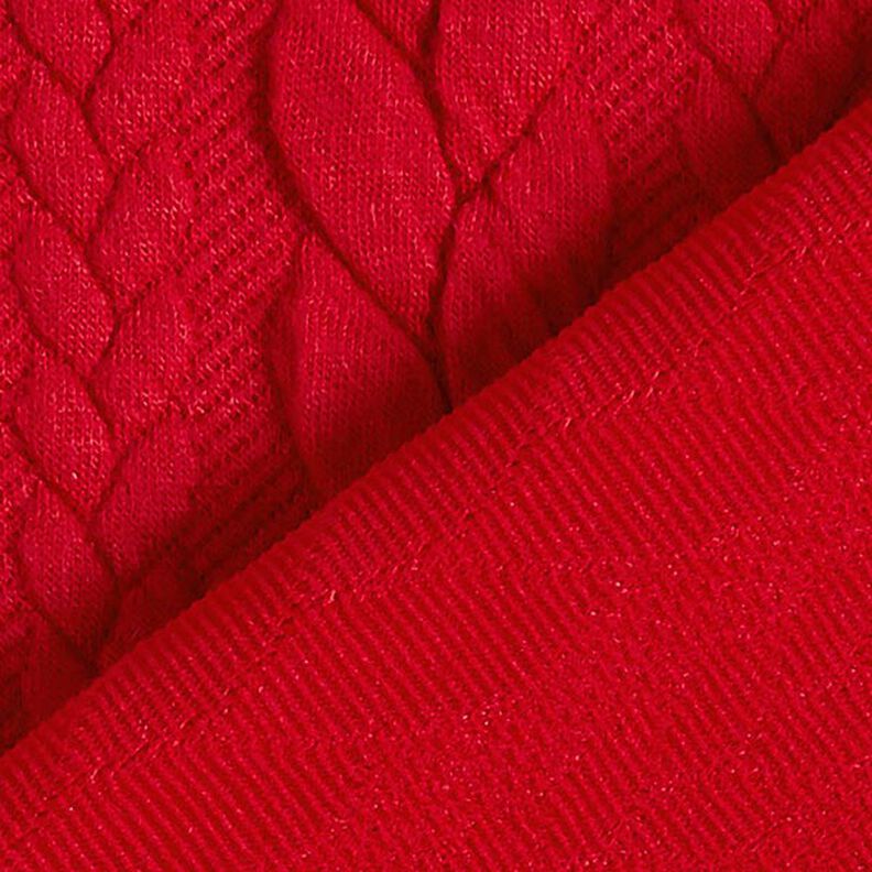 Tela de jersey jacquard Cloqué Punto trenzado – rojo,  image number 4