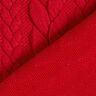 Tela de jersey jacquard Cloqué Punto trenzado – rojo,  thumbnail number 4