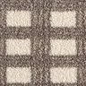 Punto Bouclé Cuadros – blanco lana/marrón claro,  thumbnail number 1