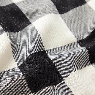 Tela de algodón cuadros lúrex – negro/blanco, 