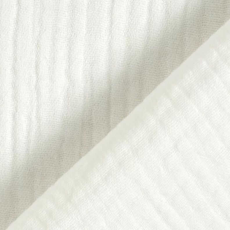 GOTS Muselina de algodón de tres capas – blanco lana,  image number 5