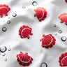 Tela de jersey de algodón Conchas Metálico – blanco/rojo,  thumbnail number 3