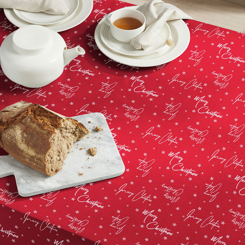Tela decorativa Lona Felices Fiestas – rojo/blanco,  image number 8