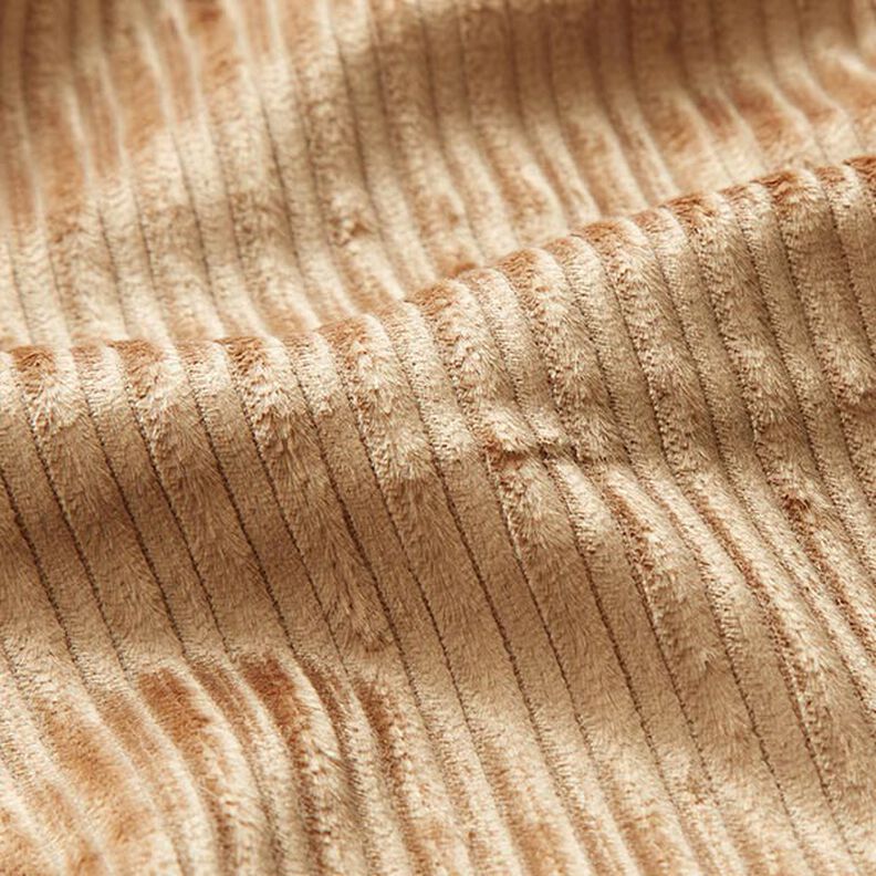 Pana elástica mixta algodón-viscosa lisa – beige,  image number 2