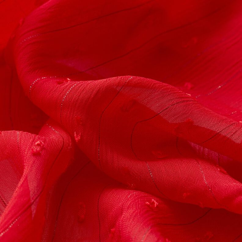 Gasa Dobby metálico raya diplomática – rojo/plata metalizada,  image number 2