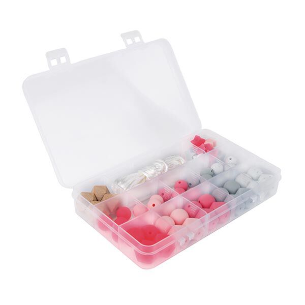 Caja de perlas de silicona | Rayher – rosa,  image number 2