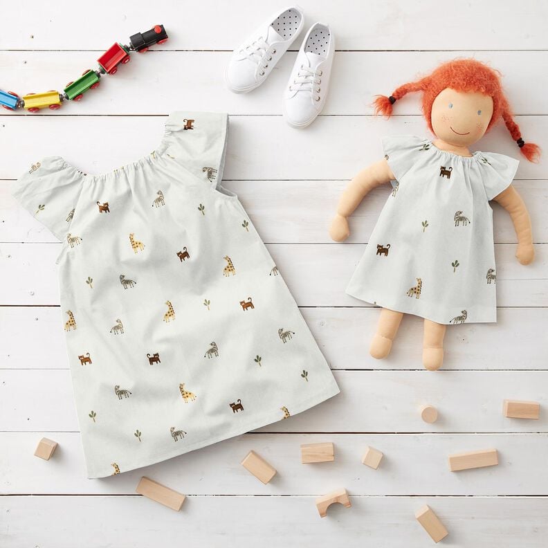 Tela de jersey de algod&oacute;n Peque&ntilde;os animales esteparios &ndash; blanco,  image number 6