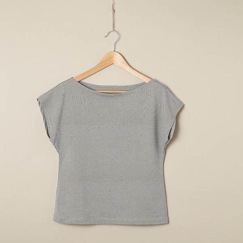 Tela de jersey mezcla de lino y algodón Uni – gris,  image number 6