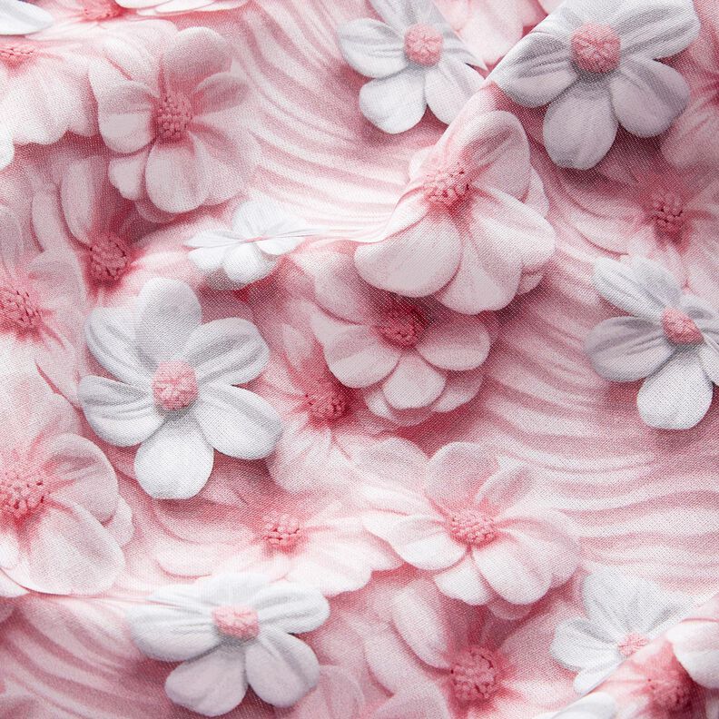 Popelina de algodón Flores de azúcar Impresión digital – rosa viejo claro,  image number 2