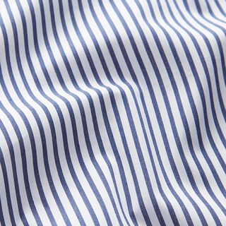 Tela para blusas rayas verticales finas – blanco/azul marino, 