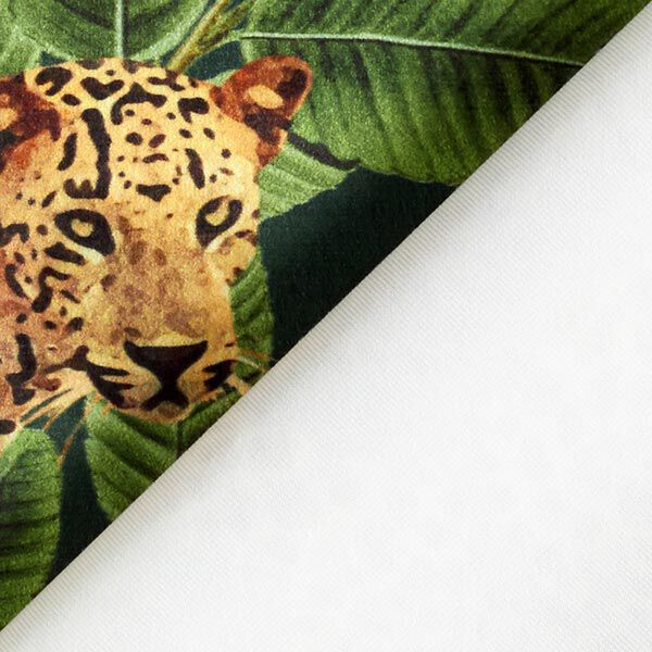 Terciopelo decorativo Leopardo de la selva – verde,  image number 3