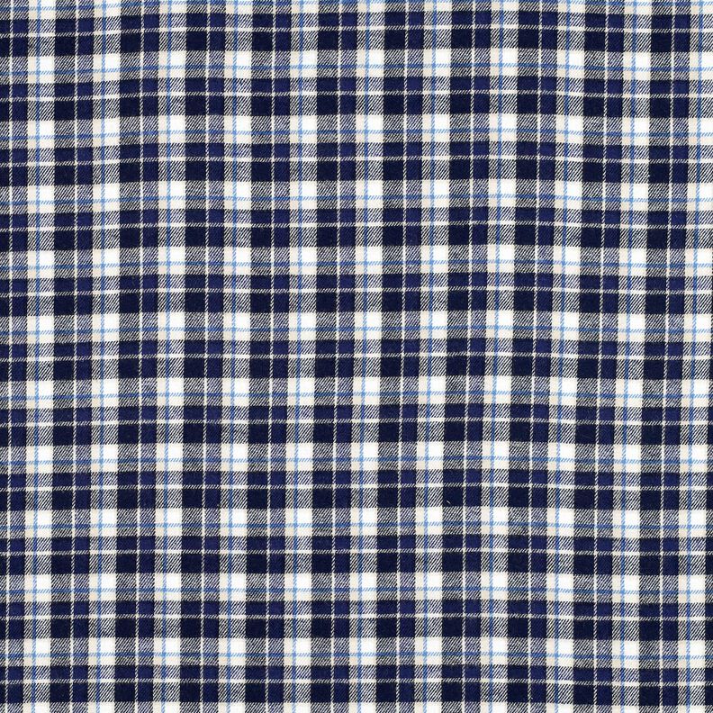 Franela de algodón Cuadrados pequeños – azul marino/blanco lana,  image number 1