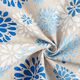 Tela decorativa Lona Flores – azul/blanco,  thumbnail number 3