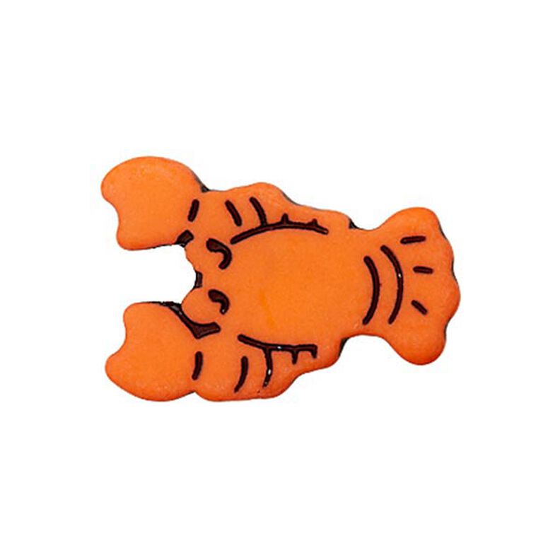 Bot&oacute;n de poli&eacute;ster con ojal Langosta  - naranja,  image number 1