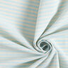 Mezcla algodón-viscosa rayas horizontales estrechas – blanco lana/azul claro,  thumbnail number 3