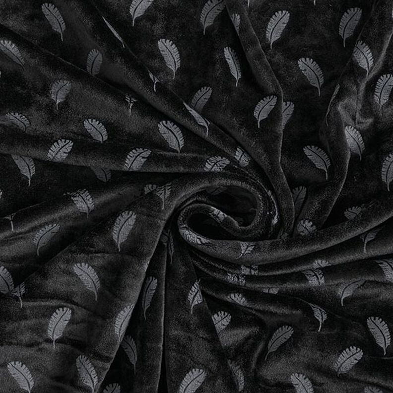 Nicki terciopelo plumas – negro,  image number 3