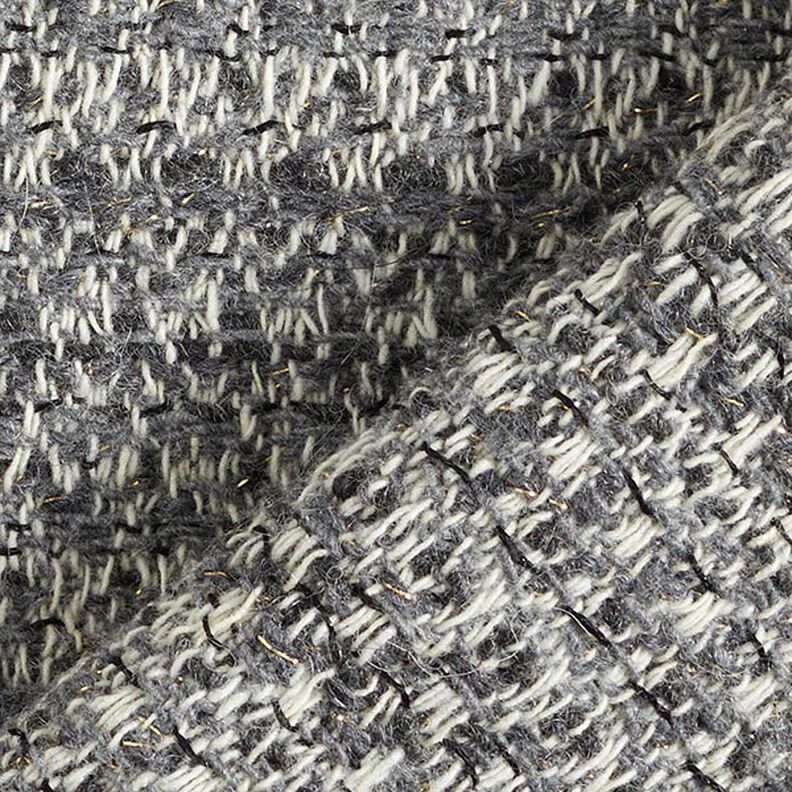 Mezcla de lana virgen lúrex melange – plata antigua,  image number 5