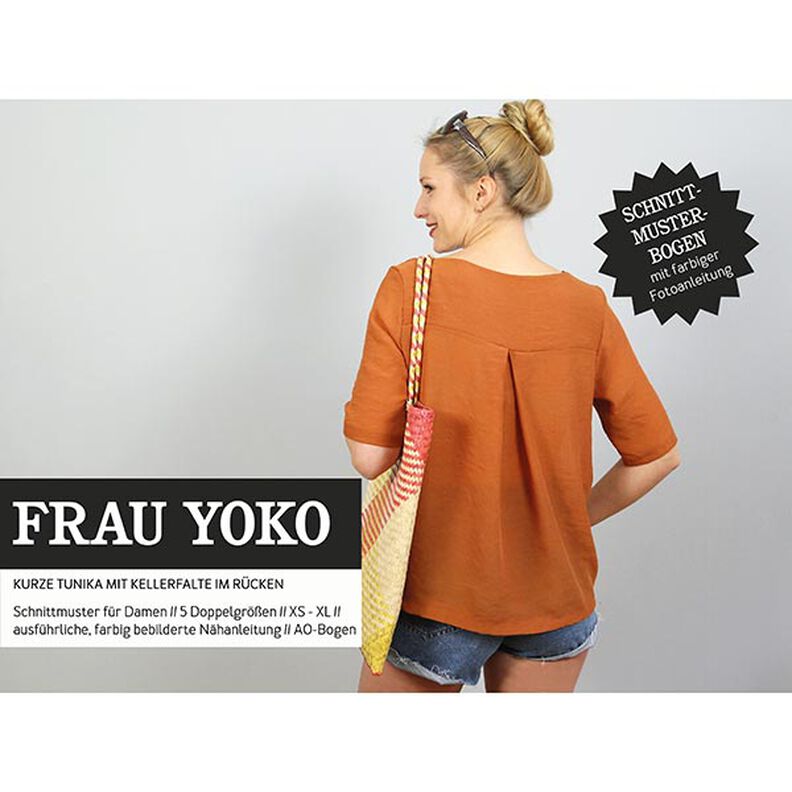 WOMAN YOKO - Túnica corta con pliegues invertidos en la espalda, Studio Schnittreif  | XS -  XXL,  image number 1