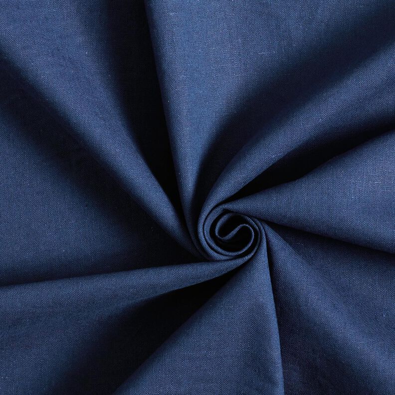 Mezcla de lino y algodón lavado – azul noche,  image number 1
