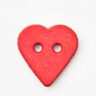 Botón de corazón [Ø 15 mm] – chili,  thumbnail number 1