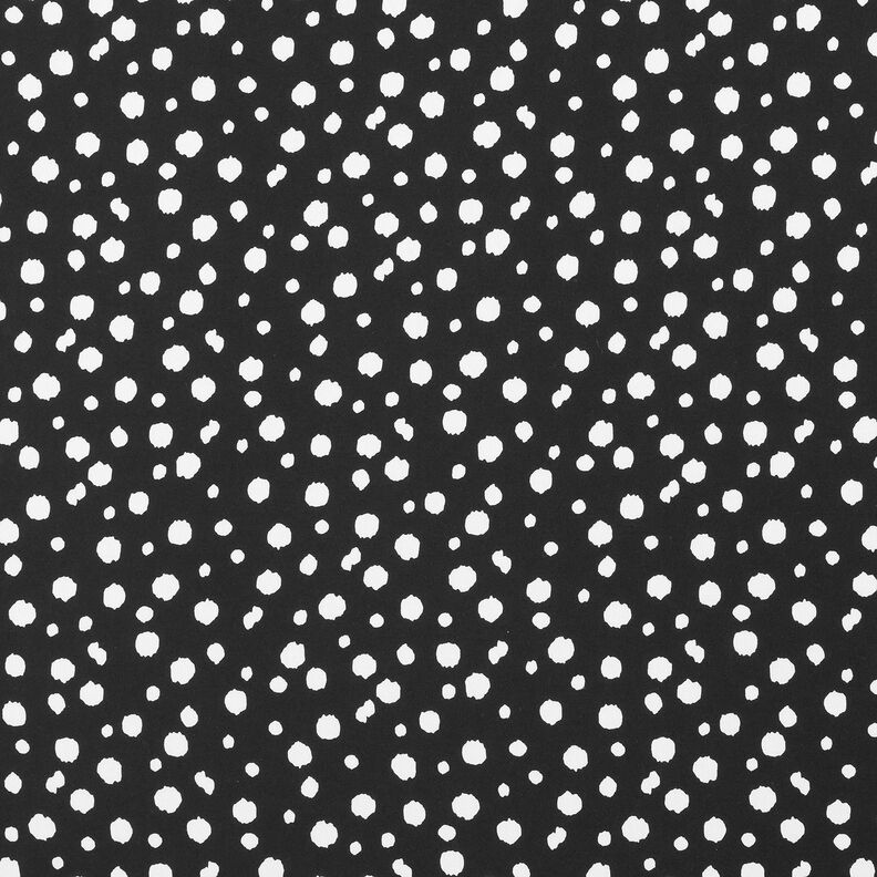 Tela de viscosa con puntos irregulares – negro/blanco,  image number 1