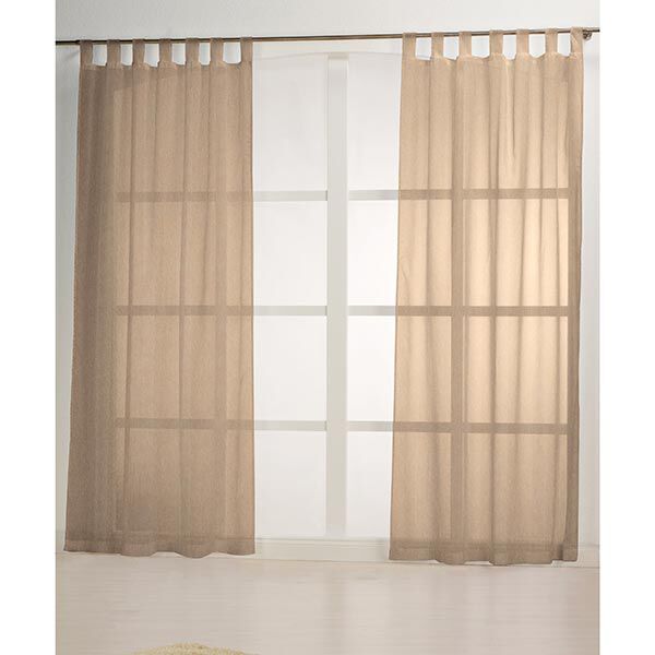 Tejido para cortinas Voile Apariencia de lino 300 cm – duna,  image number 5