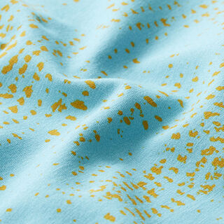 GOTS Tela de jersey de algodón Maíz en la mazorca | Tula – azul agua/amarillo curry, 