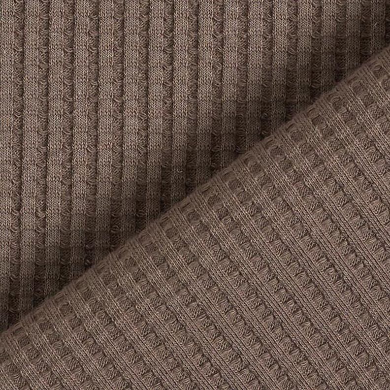 Jersey de algodón con relieves Uni – marrón claro,  image number 3