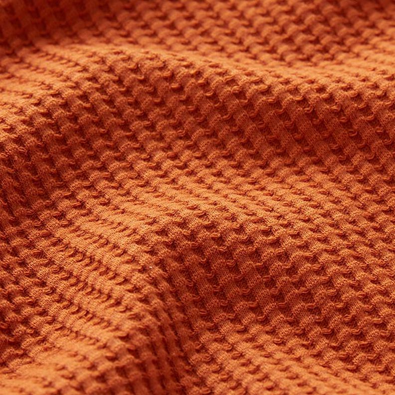 Jersey de algodón con relieves Uni – terracotta,  image number 2