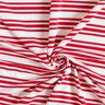 Tela de jersey de viscosa Rayas brillantes irregulares – blanco lana/rojo,  thumbnail number 3