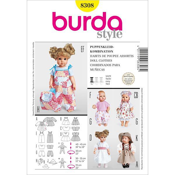 Vestido de muñecas, Burda 8308,  image number 1