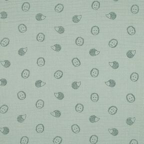 Muselina/doble arruga Erizo | Poppy Fabrics – menta suave/verde oscuro, 