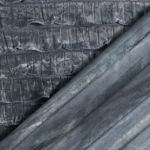 Jersey batik con volantes y rayas horizontales – gris claro,  image number 4