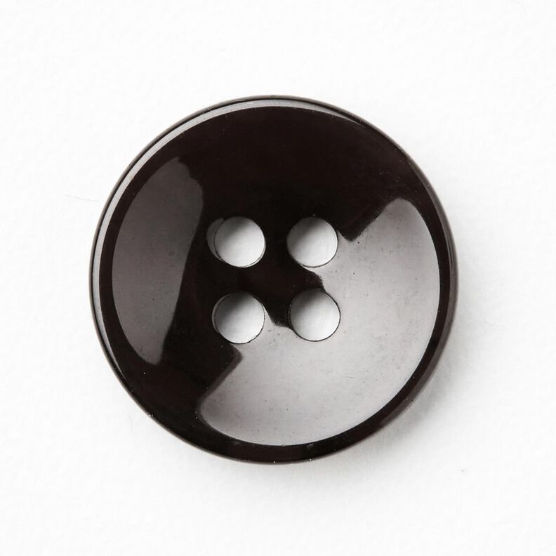Botón de 4 agujeros jaspeado [Ø 15 mm] – negro,  image number 1