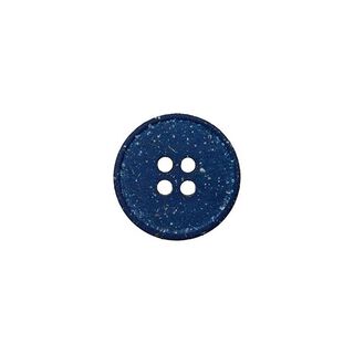 Botón de cáñamo/nácar Recycling 4 agujeros – azul real, 