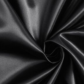 Satén de poliéster – negro, 