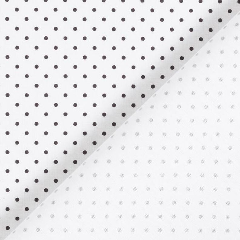 Popelina de algodón puntos pequeños – blanco/negro,  image number 6