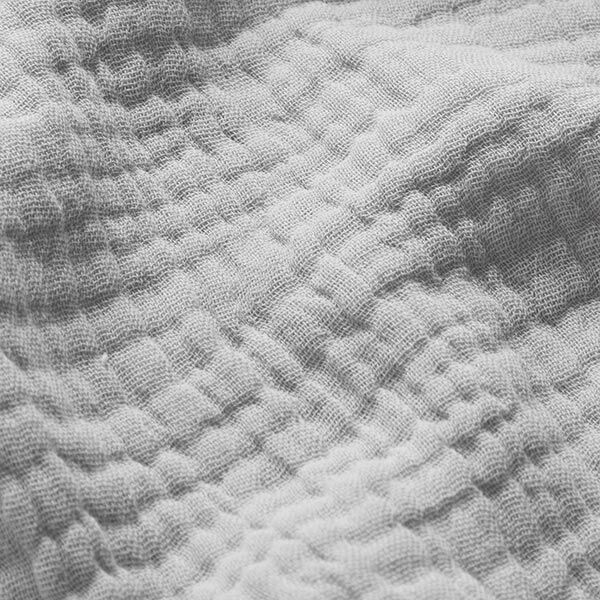 GOTS Muselina de algodón de tres capas – gris claro,  image number 3