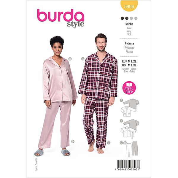 Pijama UNISEX | Burda 5956 | M, L, XL,  image number 1