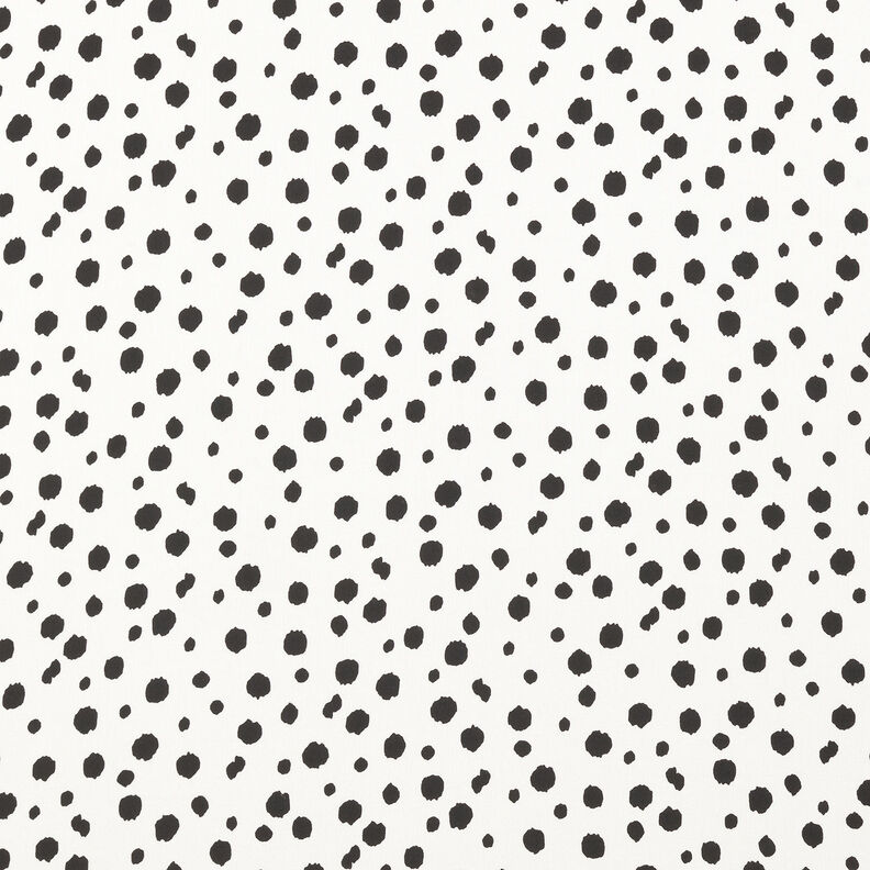 Tela de viscosa con puntos irregulares – blanco/negro,  image number 1