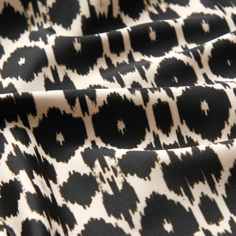 Tejido de bañador con estampado leopardo abstracto – negro/anacardo,  image number 2