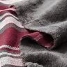 Tejido de abrigo con reverso de piel a cuadros – burdeos/gris pizarra,  thumbnail number 5